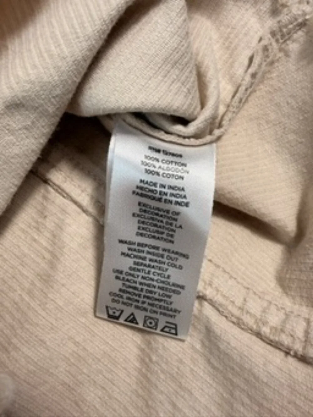 Steve Madden Kids Girls Studded Corduroy Jacket Size S Tan Distressed Western
